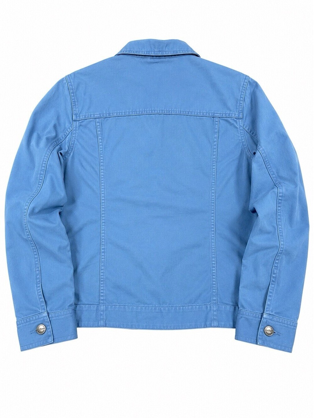 L.L.Bean Aqua Canvas Chore Jacket | Coastal Utility Jacket Lightweight Cotton - Picture 3 of 5